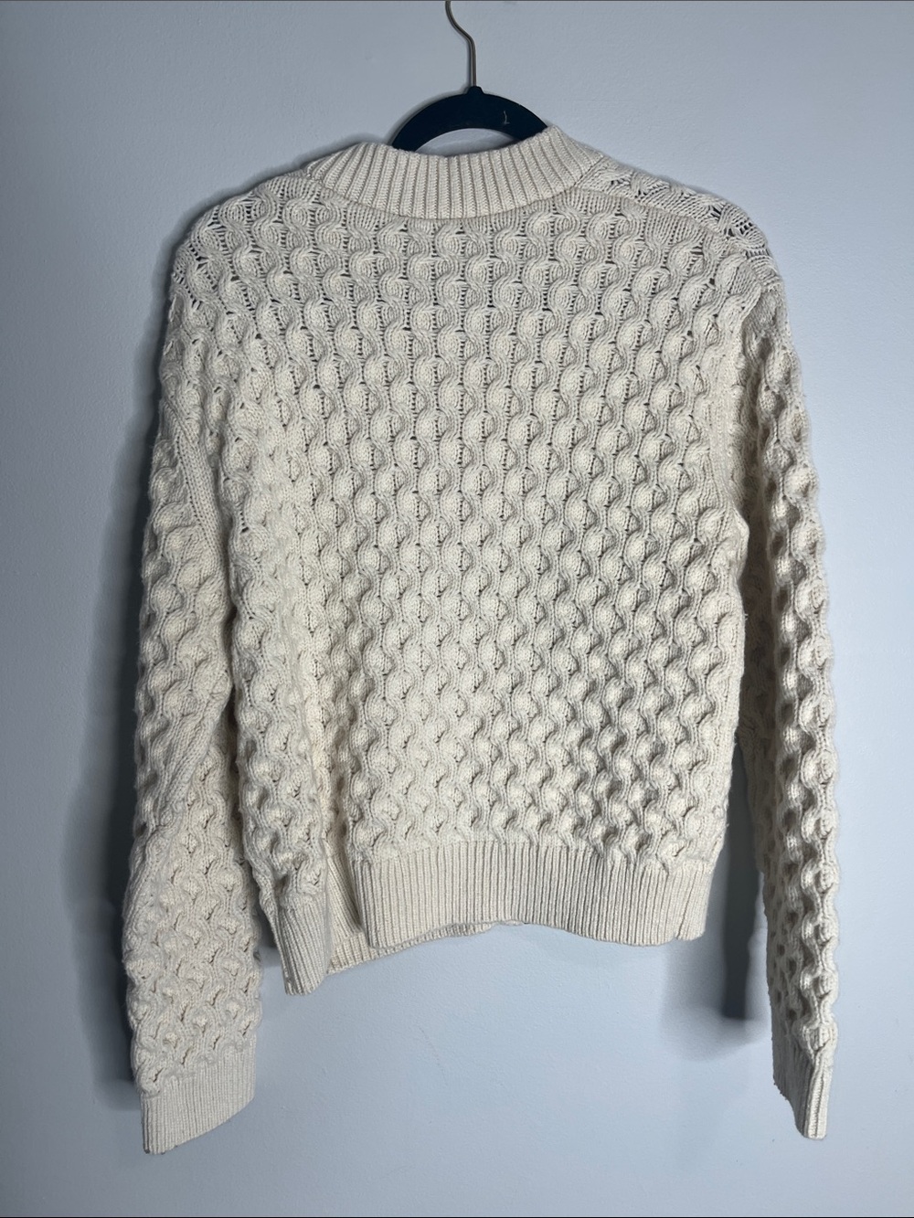 GAP Ivory Cable Zip-Up Cardigan - Picture 4 of 4